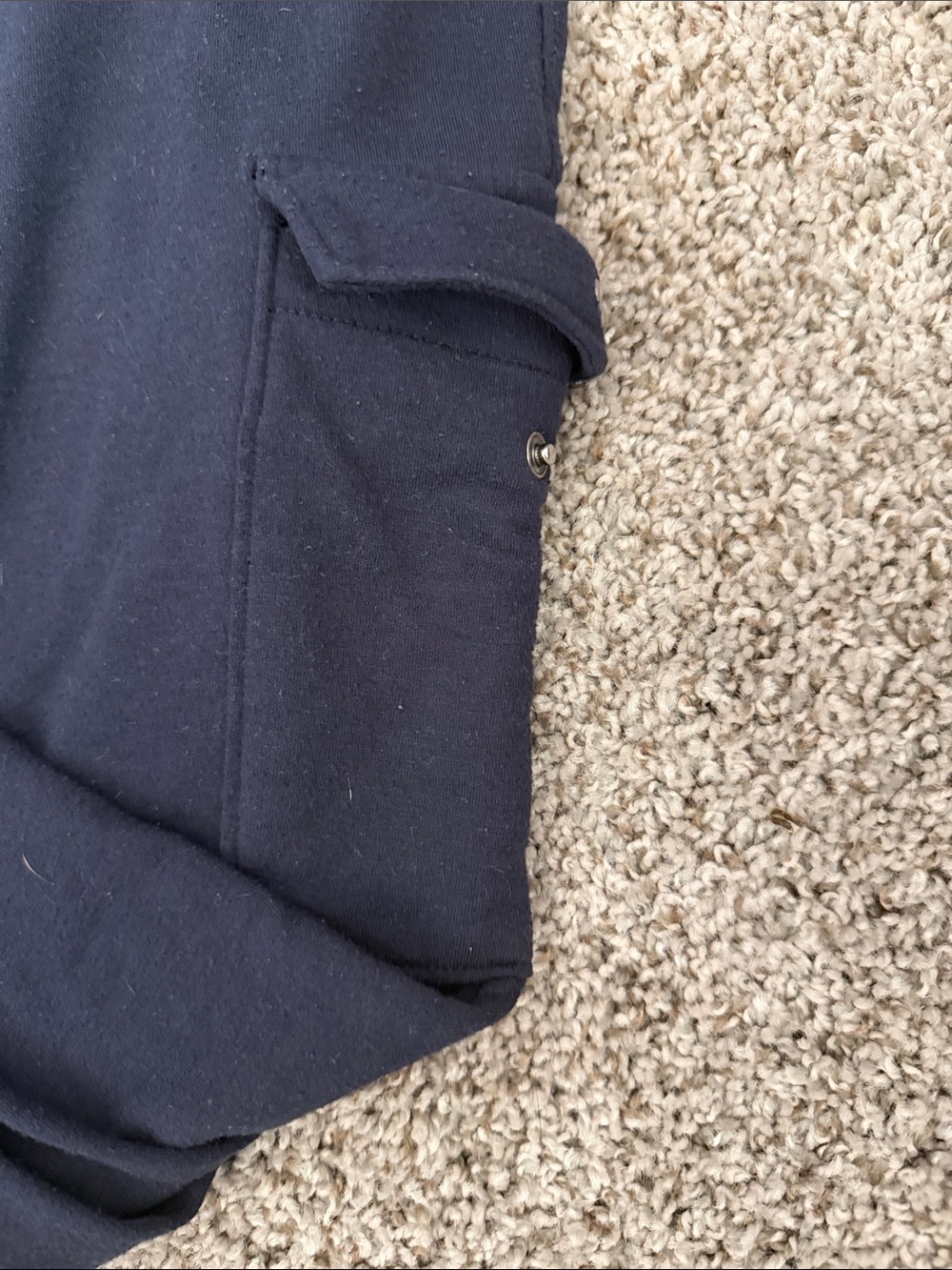 Balance Collection women’s Blue Cargo Drawstring Joggers - Picture 3 of 5